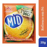 Refresco Em Pó Mid Sabor Laranja Doce 20g