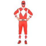 Fantasia Power Rangers Mighty Morphin Vermelho - Adulto G