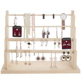 Rack De Armazenamento De Orelha De Madeira Maciça De Quatro Camadas, Orelha Pendurada