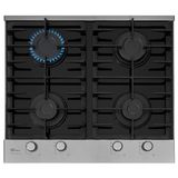 Cooktop Fischer 4 Bocas Platinium Gás  Bivolt Preto