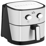 Fritadeira Eletrica Airfryer 6.9l Com Temperatura Ajustavel E Cesto Antiaderente, 1700w, Branca, 110v, Homcom, Branco