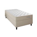 Cama Box Com Colchão Solteiro Stella Molas Ensacadas (60x88x188) Bege
