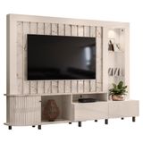 Estante Home Theater Le Mans Calacata/off White Para Tv Até 70 - Madetec