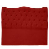 Cabeceira Casal King Size Estofada Para Cama Box Dunas Veludo Cor Marsala