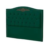 Cabeceira King Size Estofada Para Cama Box Maitê Veludo Cor Verde Esmeralda