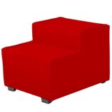 Escada Estofada 2 Degraus Para Cachorro Gato E Maca De Estetica Suede Cor Vermelho