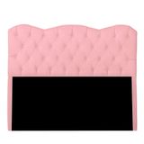 Cabeceira Casal King Size Estofada Para Cama Box Verona Veludo Cor Rosa Bebe