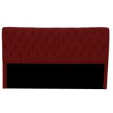 Cabeceira Casal King Size Estofada Para Cama Box Glass Veludo Cor Marsala