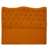 Cabeceira Casal King Size Estofada Para Cama Box Dunas Veludo Cor Terracota