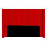 Cabeceira Casal King Size Estofada Para Cama Box Alicia Veludo Cor Vermelho