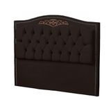 Cabeceira King Size Estofada Para Cama Box Maitê Veludo Cor Marrom