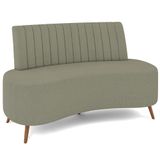 Sofá Chaise Living 2 Lugares 160cm Para Sala Cayman K01 Bouclê Verde