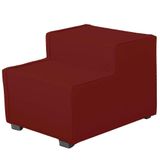 Escada Estofada 2 Degraus Para Cachorro Gato E Maca De Estetica Suede Cor Marsala