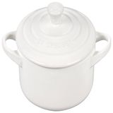 Mini Cacarola De Ceramica 400 Ml Esmaltada E Antiaderente, Branca, Le Creuset Pg1160t 1416, Branco