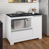 Balcão para Cooktop 5 Bocas Notável 1 Porta 1 Gaveta 3050 Branco