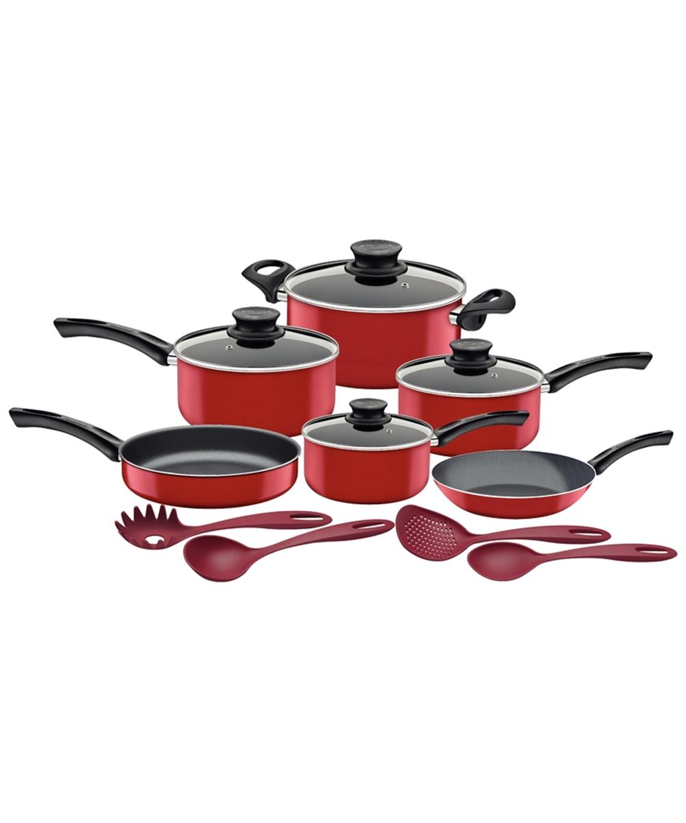 Kit Cozinha Tramontina Paris Antiaderente Vermelho 10 Peças