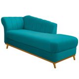Diva Recamier Vanessa 160cm Lado Direito Suede Cor Azul Turquesa