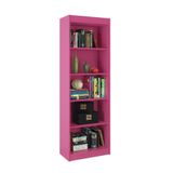 Estante Livreiro Sapiranga Com 4 Prateleiras Rosa Rosa
