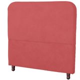 Cabeceira Casal King Size Estofada Para Cama Box Lizza Veludo Cor Rose