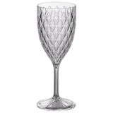 Taça De Plástico Para Vinho 330ml Cristal Glamour Incolor Plasutil Ref.14244