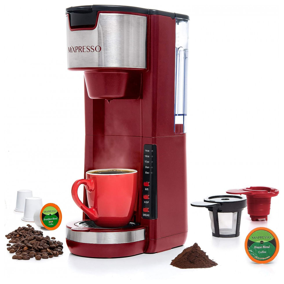 Cafeteira Eletrica Expresso 2 Em 1, Capacidade 800 Ml, 110v, Mixpresso, Vermelho