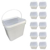 Balde Para Feijoada Transparente 2.4l 10 Pçs
