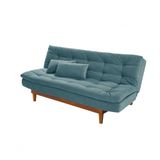 Sofá Cama Dubai Suede Espuma Especial D33 Cor:azul Turquesa 362