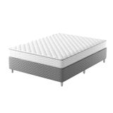 Cama Box Com Colchão Viúva Howie Espuma D28 (17x128x188) Branco E Cinza