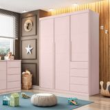 Guarda-roupa Infantil Pérola 3 Pt 4 Gv Rosê