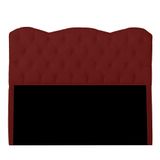 Cabeceira Casal King Size Estofada Para Cama Box Verona Veludo Cor Marsala