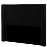 Cabeceira Casal King Size Estofada Para Cama Box Toronto Veludo Cor Preto