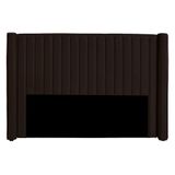 Cabeceira Casal King Size Estofada Para Cama Box Alicia Veludo Cor Marrom