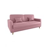 Sofá Cama Emília 2 Lugares 190cm Veludo Turkey Rosa Matrix