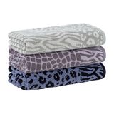 Kit 3 Toalhas De Banho Animal Print Buddemeyer