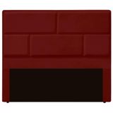 Cabeceira Casal King Size Estofada Para Cama Box Jade Veludo Cor Marsala