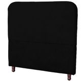 Cabeceira Casal King Size Estofada Para Cama Box Lizza Veludo Cor Preto