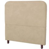 Cabeceira Casal Queen Estofada Para Cama Box Lizza Veludo Bege