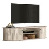 Rack Bancada Suspenso Modena Calacata/off White Para Tv Até 60 - Madetec