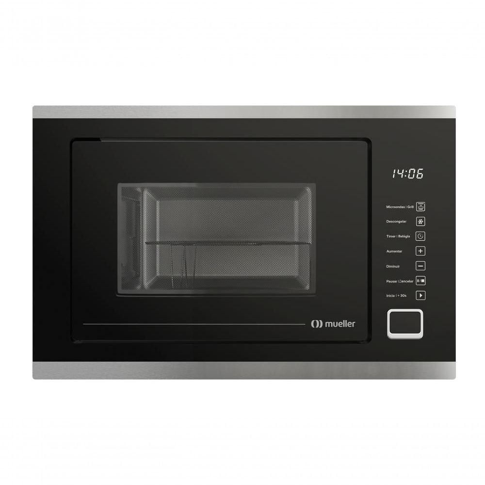 Forno Micro-ondas De Embutir Mueller 25 Litros Preto Mmo0225g1 127v