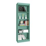 Estante Livreiro Sapiranga Com 4 Prateleiras Azul Turquesa Azul Turquesa