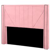 Cabeceira Casal King Size Estofada Para Cama Box Toronto Veludo Cor Rosa Bebe