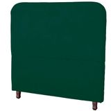 Cabeceira Casal King Size Estofada Para Cama Box Lizza Veludo Cor Verde Esmeralda