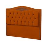 Cabeceira King Size Estofada Para Cama Box Maitê Veludo Cor Terracota