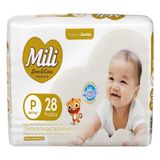 Fralda Descartavel Mili Love&amp;care Jumbo Tamanho P - 9 Pacotes Com 28 Fraldas