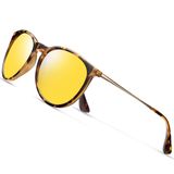 Óculos De Sol Chbp Polarized Trendy 2024 Vintage Round Lens