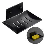 Saboneteira Banheiro Porta Sabonete Luxo Inox 304 Preta