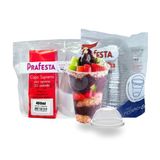Copo 400ml Descartável Prafesta Com Tampa Bolha, Prático 30u