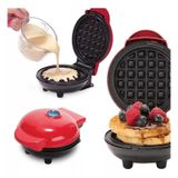 Mini Máquina Waffles Elétrica Casa Cozinha Fazer Waffle