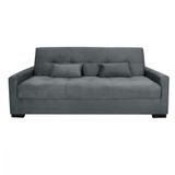 Sofa Cama Lavinia Matrix 3 Lugares Cinza