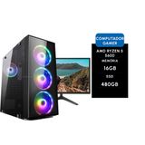 Computador Gamer Brx Amd Ryzen 5 5600g 16gb Ssd 480gb + Monitor 24